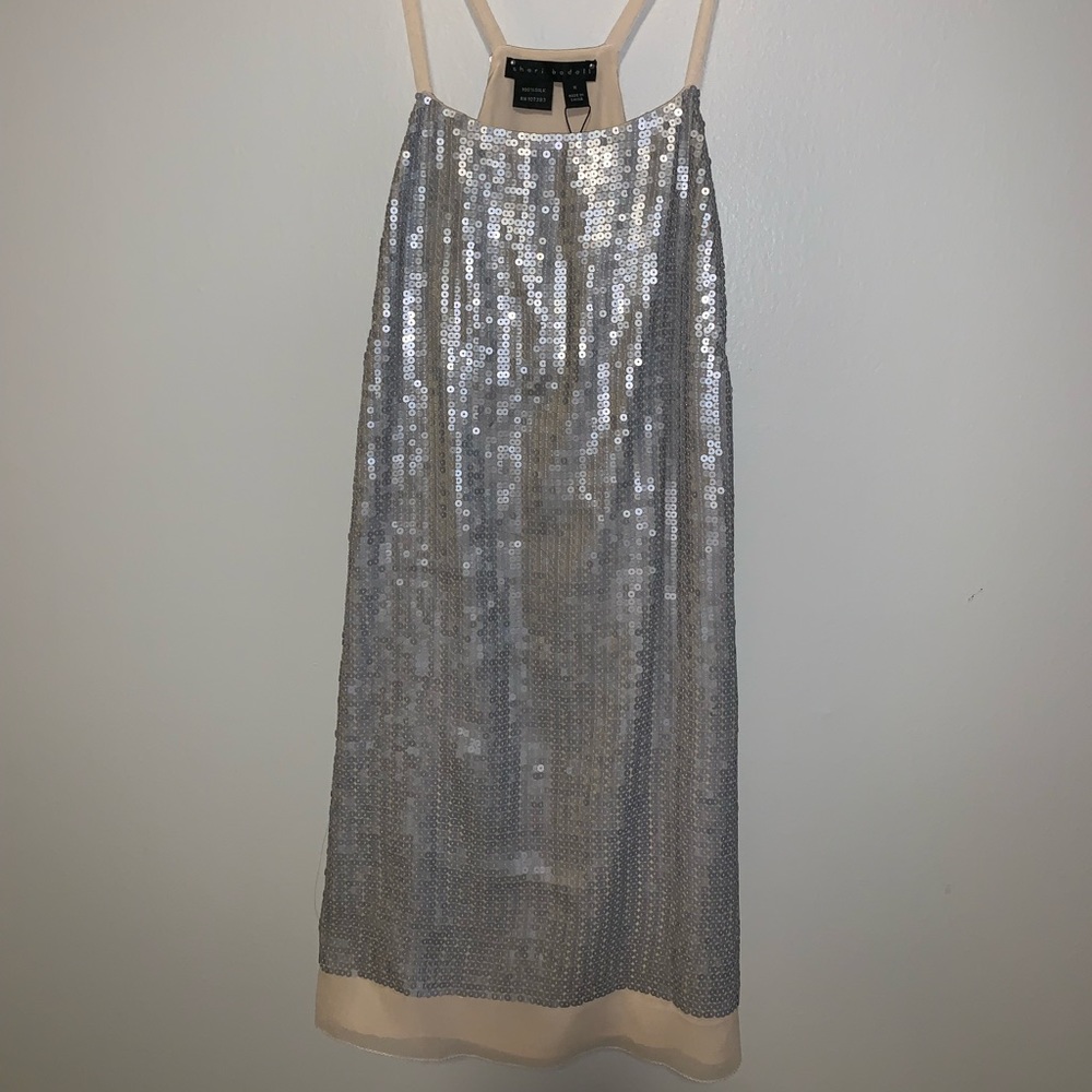 Medium Sheri Bodell silver/metallic sequin dress